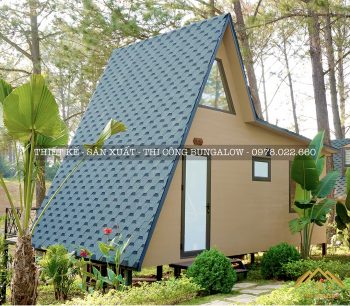 Nhà lắp ghép 1 tầng thiết kế mái nghiêng Nhà lắp ghép 1 tầng thiết kế mái nghiêng