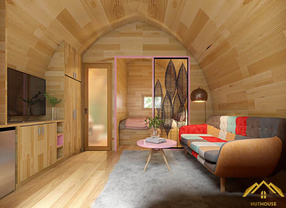 Bên trong nội thất mẫu nhà Bungalow đầy đủ tiện ích cho du khách tới nghỉ dưỡng Bên trong nội thất mẫu nhà Bungalow đầy đủ tiện ích cho du khách tới nghỉ dưỡng