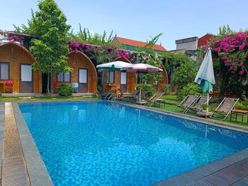 Hồ bơi xanh mát